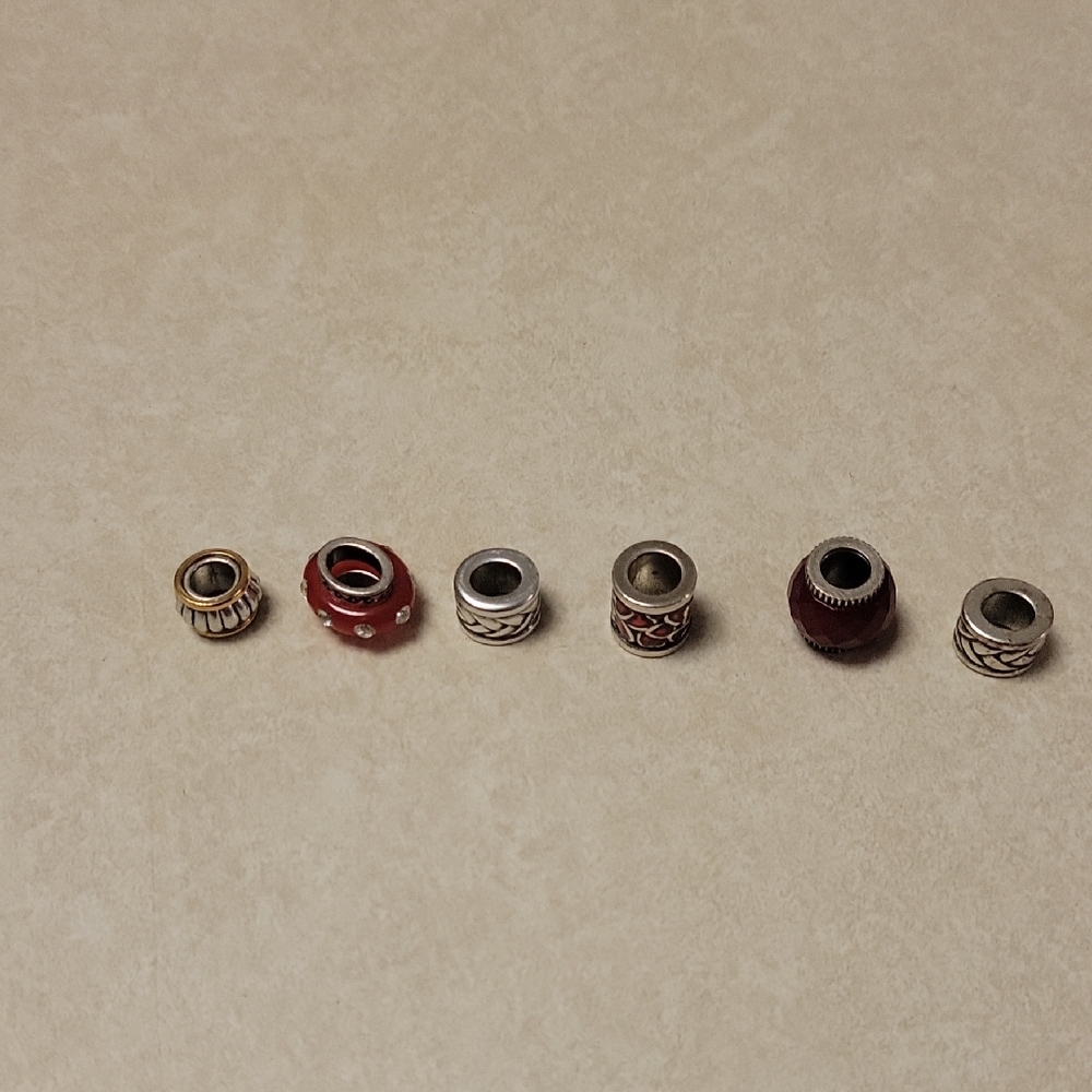 Silver and Red Decorative Beads